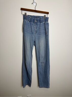 American Eagle Outfitters Straight Leg Light Blue Jeans paperbag jeans size 4